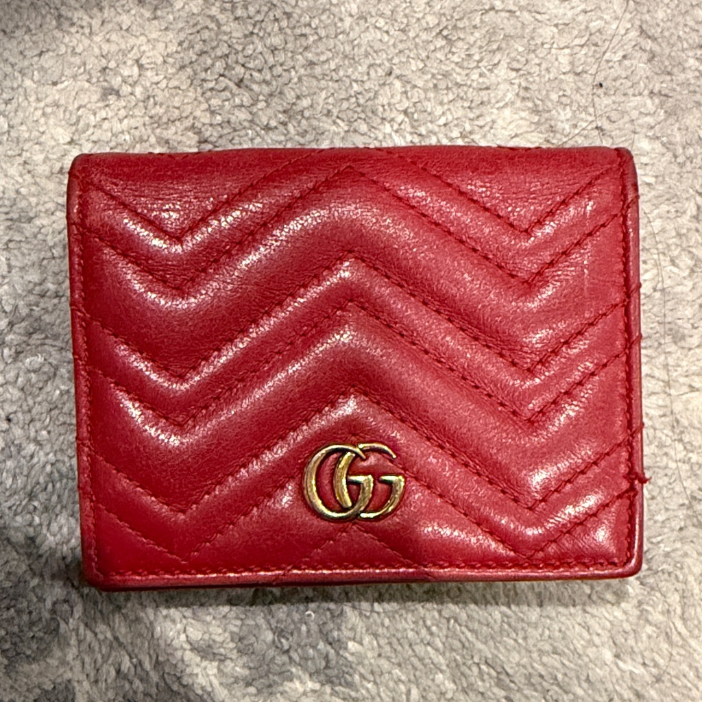Gucci Red Quilted Leather Card Holder Gucci Red Quilted Leather Card Holder